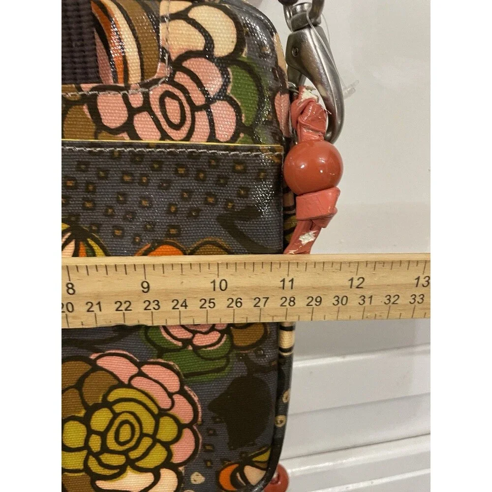 Fossil laptop bag flower print Crossbody iPad Travel Stationary